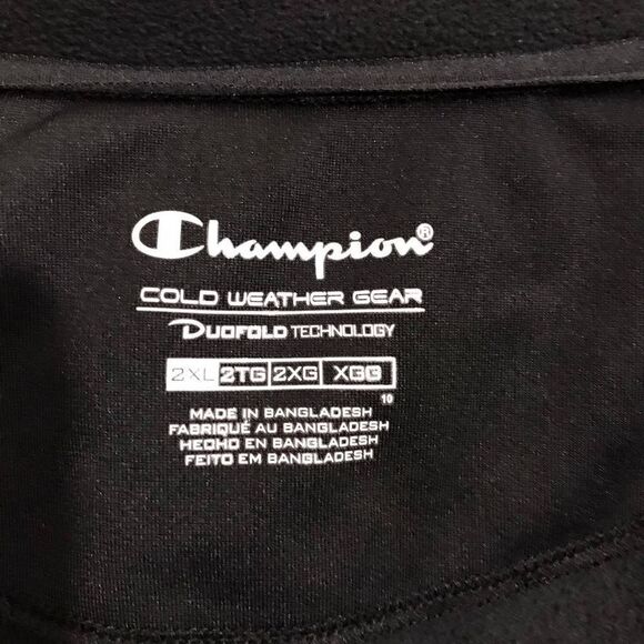 Champion Black Men's Half-Zip Sweater Size 2XL - Picture 6 of 8